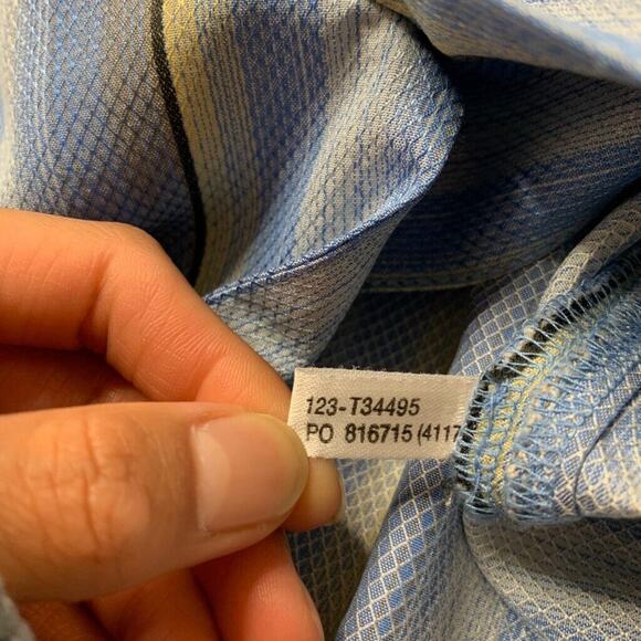 Tommy Bahama Shirt Mens L Large Blue Silk Striped Short Sleeve Hawaiian Camp - Picture 6 of 10